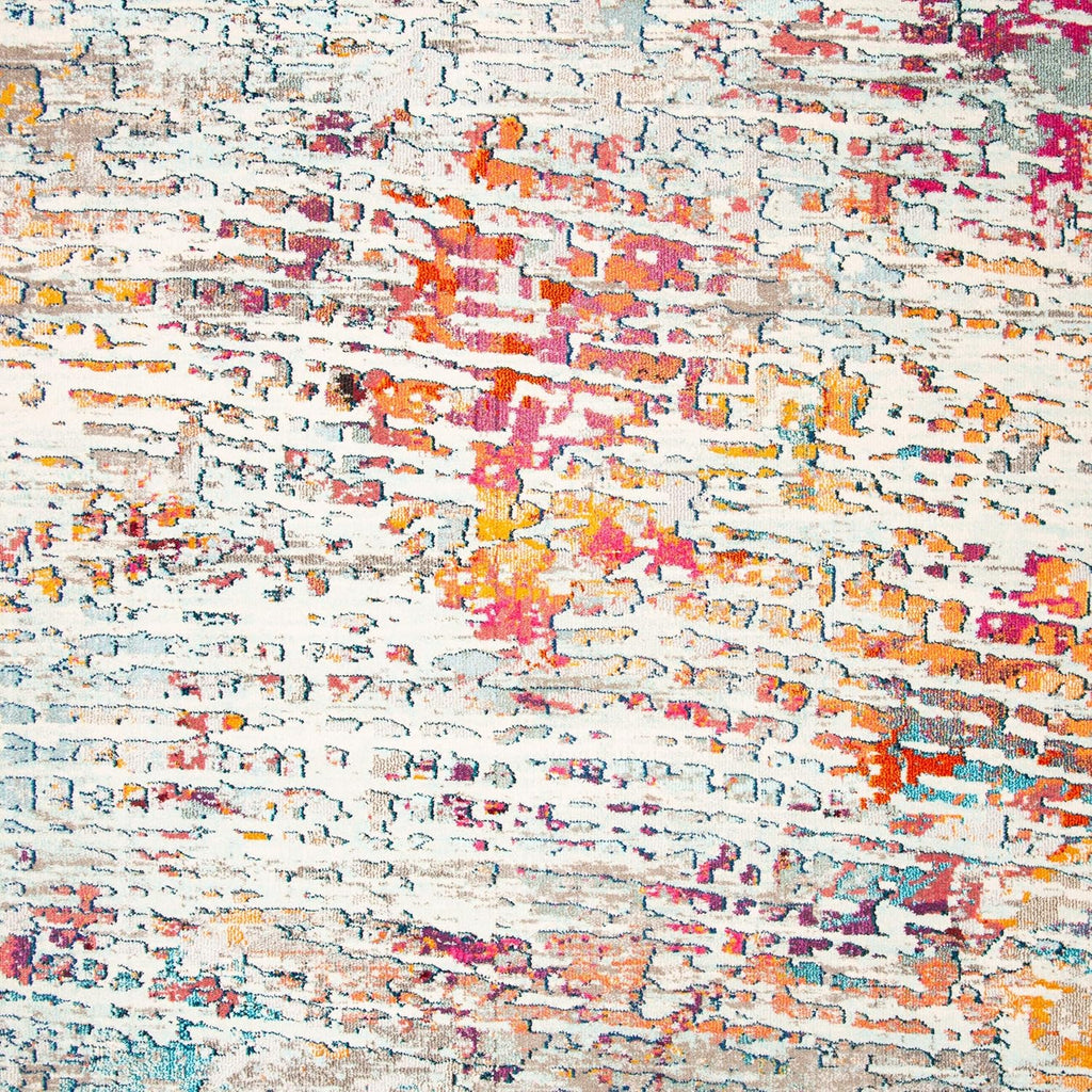 Madison Collection Accent Rug - 4' X 6', Light Blue & Orange, Modern Abstract Design, Non-Shedding & Easy Care, Ideal for High Traffic Areas in Entryway, Living Room, Bedroom (MAD454B)