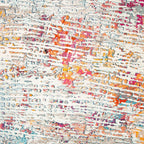 Madison Collection Accent Rug - 4' X 6', Light Blue & Orange, Modern Abstract Design, Non-Shedding & Easy Care, Ideal for High Traffic Areas in Entryway, Living Room, Bedroom (MAD454B)