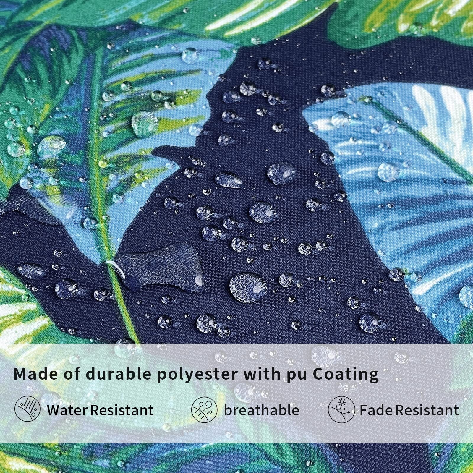 Pack of 2 Waterproof Outdoor Lumbar Pillow with Inserts, Rectangle Decorative...