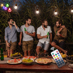 Ipstank 48FT Outdoor Patio Lights Color Changing, RGB LED String Lights with ...