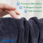 Microfiber Facial Towels - Set of 5 Spa Face Towels for Women, Professional Esthetician Supplies and Esthetician Essentials, Extra Soft, Large U Shaped Massage Spa Towels