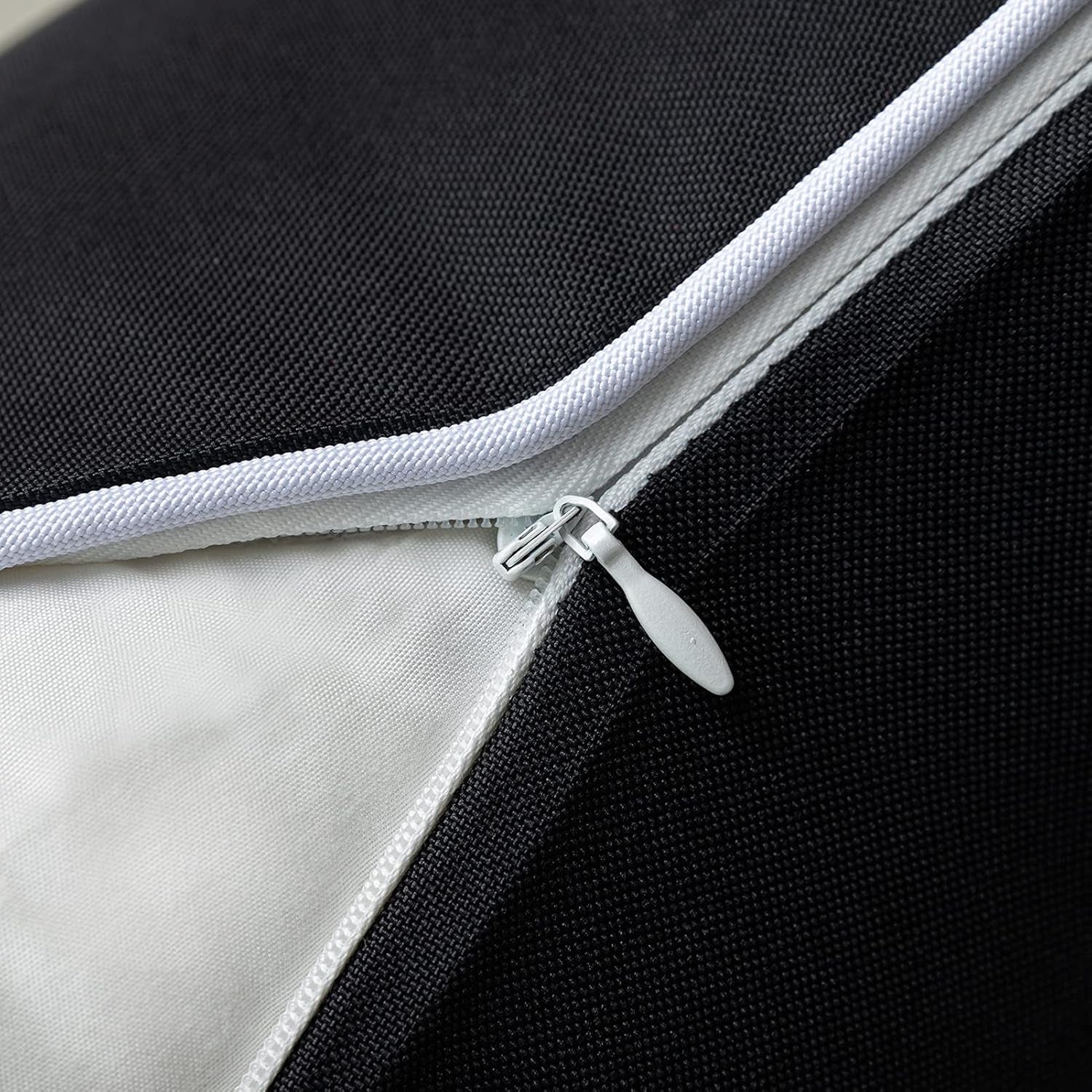 Pack of 2 Outdoor Waterproof Solid Throw Decorative Pillow Cover Decorative Square Outdoor Pillows Cushion Case Patio Pillows for Couch Tent Sunbrella (18''X18'', Black)