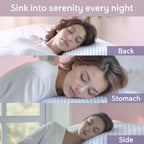 Temperature Queen Pillows Set of 2, Regulating and Adjustable Soft Memory Foam Cooling Bed Pillows Queen Size Pillows Set of 2, 20" X 30"