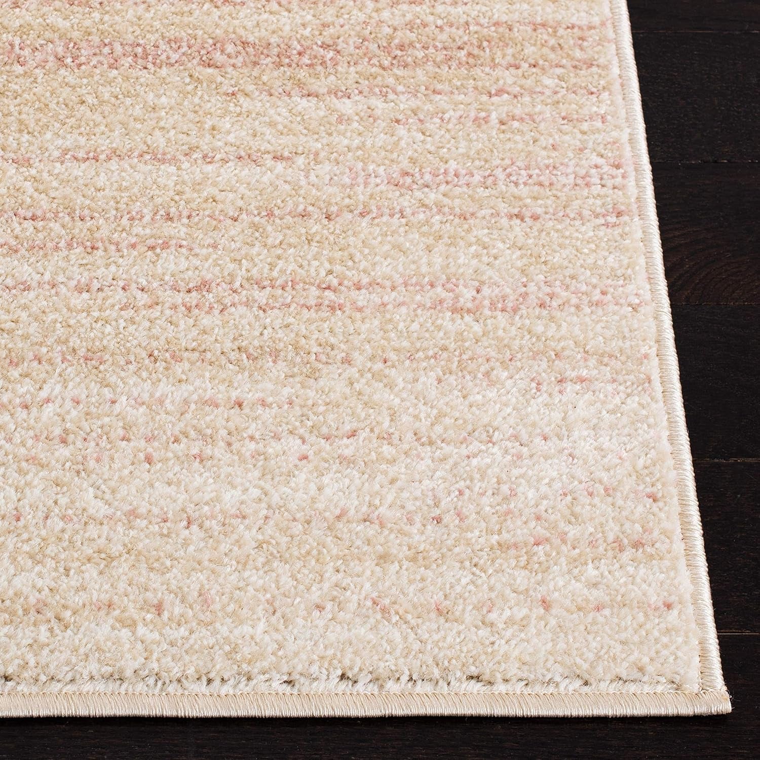 Adirondack Collection Runner Rug - 2'6" X 8', Pink & Ivory, Modern Ombre Design, Non-Shedding & Easy Care, Ideal for High Traffic Areas in Living Room, Bedroom (ADR142U)