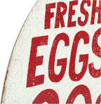Fresh Eggs 20 Cents Metal Sign - Vintage Farmhouse Eggs Sign for Kitchen, Dining Room, or Chicken Coop