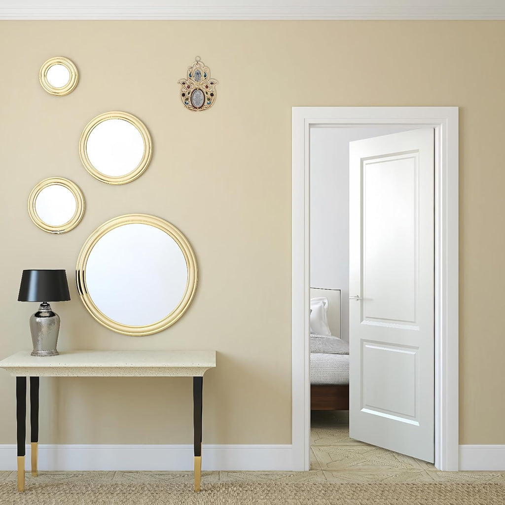 Large Wooden Hamsa Blessing for the Home - in Hebrew - Good Luck Wall Decor with Simulated Gemstones