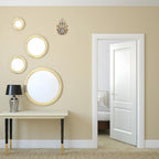 Large Wooden Hamsa Blessing for the Home - in Hebrew - Good Luck Wall Decor with Simulated Gemstones