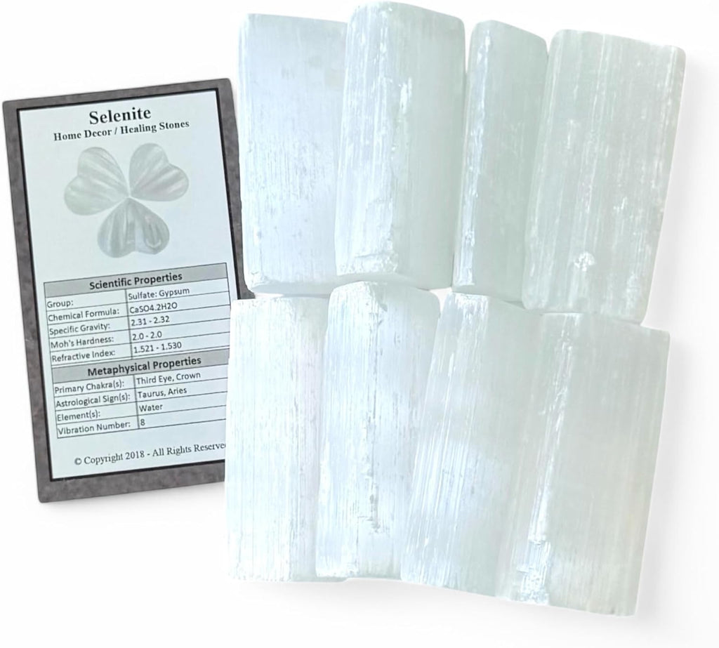 Selenite Healing Stone - Crystal Stick for Healing, Reiki & Metaphysical Energy Drawing - 2-2.5"