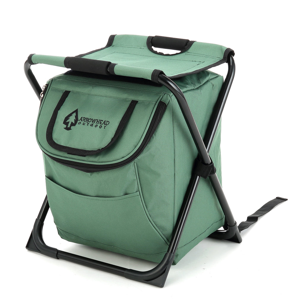 Multi-Function 3-In-1 Compact Camp Chair: Backpack, Stool & Insulated Cooler, W/ External Pockets & Storage Bag, Lightweight, Large Backpack, Fishing, Hiking, Heavy-Duty, Usa-Based