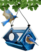 Bluebird Feeder Bird Seed and Mealworms Bird Feeder Blue
