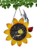 Yellow Sunflower Metal Mesh Clinging Bird Seed Feeder GEF1001