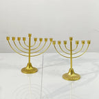 Jewish Candle Holder 7/9 Branch Candlestick Metal Candle Holder Hanukkah Candlestick Jewish Holders Menorah Stand Decorations