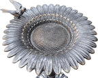 5065AP Antique Pewter Sunflower Design Aluminum Birdbath, Silver
