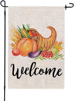 Garden Decor Thanksgiving Garden Flag Outdoor Decor 18.9X12.8 Inch Welcome Home Yard Sign Garden Flags