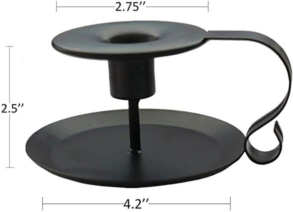 Wrought Iron Taper Candle Holder, Black Candlestick Holders, Candle Holders for Wedding, Dinner, Party Decorations (1 Pcs)