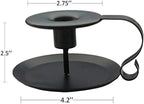 Wrought Iron Taper Candle Holder, Black Candlestick Holders, Candle Holders for Wedding, Dinner, Party Decorations (1 Pcs)