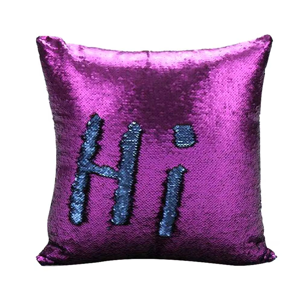 Mermaid Pillows Two Tone Sequins Throw Pillow Cushion Case DIY Case Double Sides Decorative Pillows FBE3