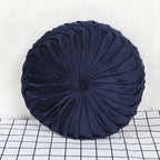 Velvet Pleated round Pumpkin Throw Pillow for Couch Floor Home Decor Cushion Coussin Home Decor Sofa Chair Bed Car Cojin 33Cm