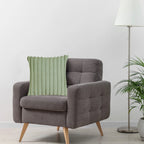 Corduroy Throw Pillows for Couch 18" X 18" Soft Plush Striped Square Pillow Indoor Decor Pillows for Sofa Couch Living Room Decoration, Throw Pillows under 10$, 1 Pack, Cream White