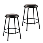 (2 Pack) Black Vinyl Padded Stool
