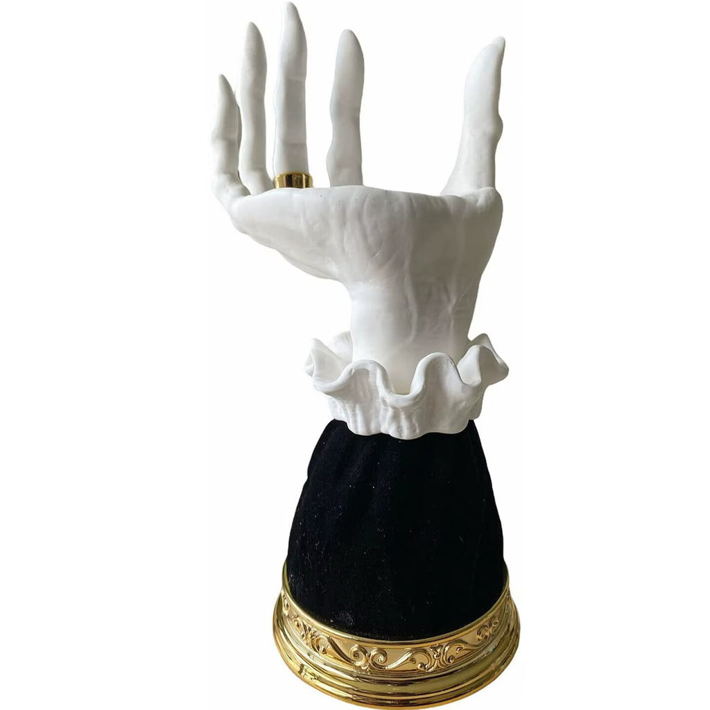 Witch Hand Candle Holder Halloween Palm Candle Holder, 9.8Inch Resin Witch Hand Candlestick Halloween Home Party House Decor
