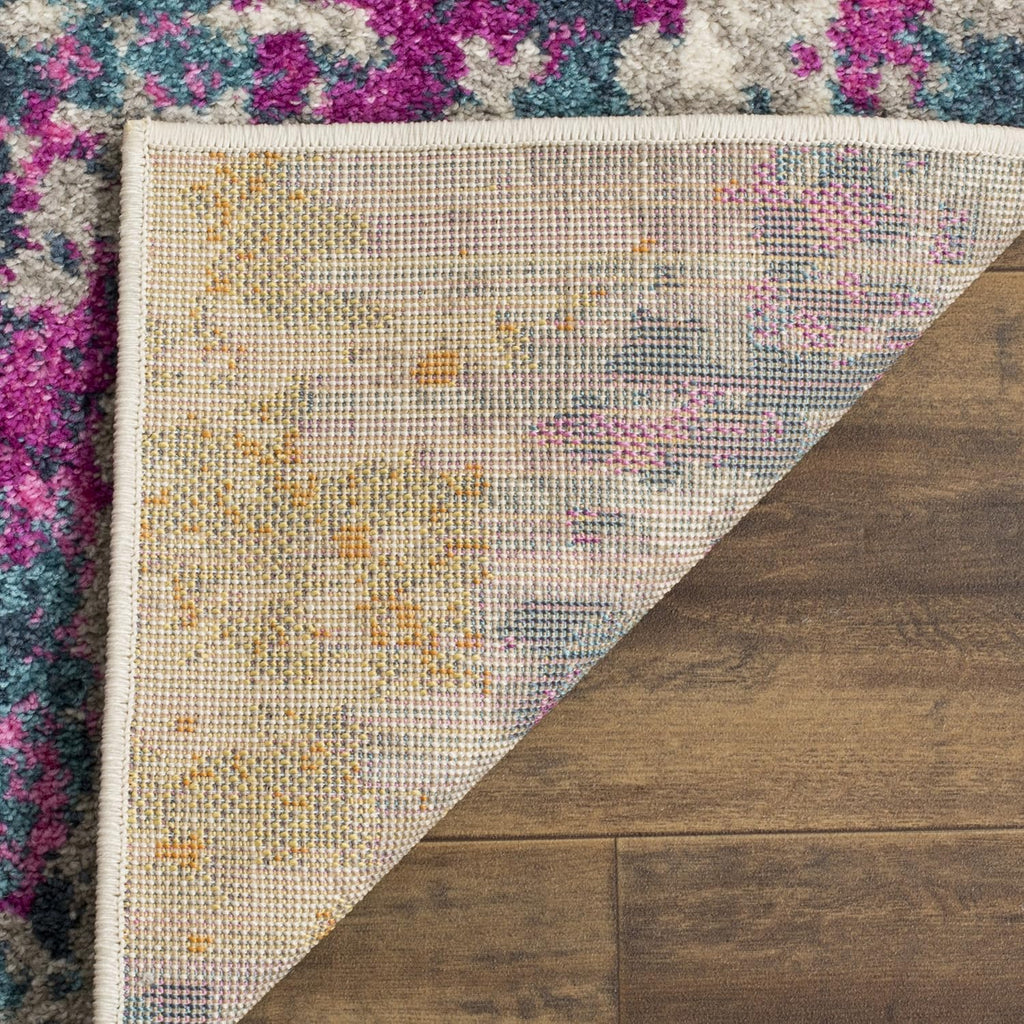 Madison Collection Runner Rug - 2'3" X 6', Ivory & Blue, Modern Boho Abstract Design, Non-Shedding & Easy Care, Ideal for High Traffic Areas in Living Room, Bedroom (MAD143B)