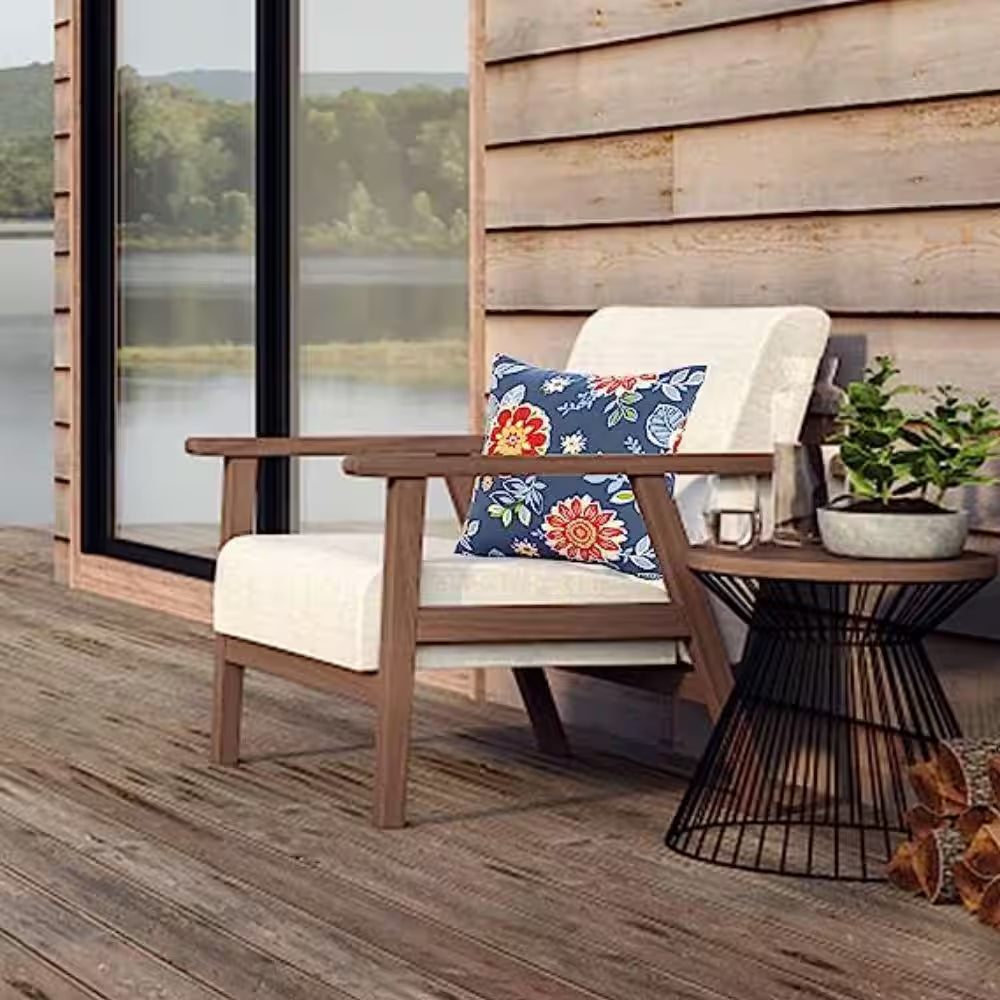 18 In. X 18 In. Outdoor Waterproof Decorative Pillows with Inserts for Patio Furniture, Throw Pillow (Pack of 2)