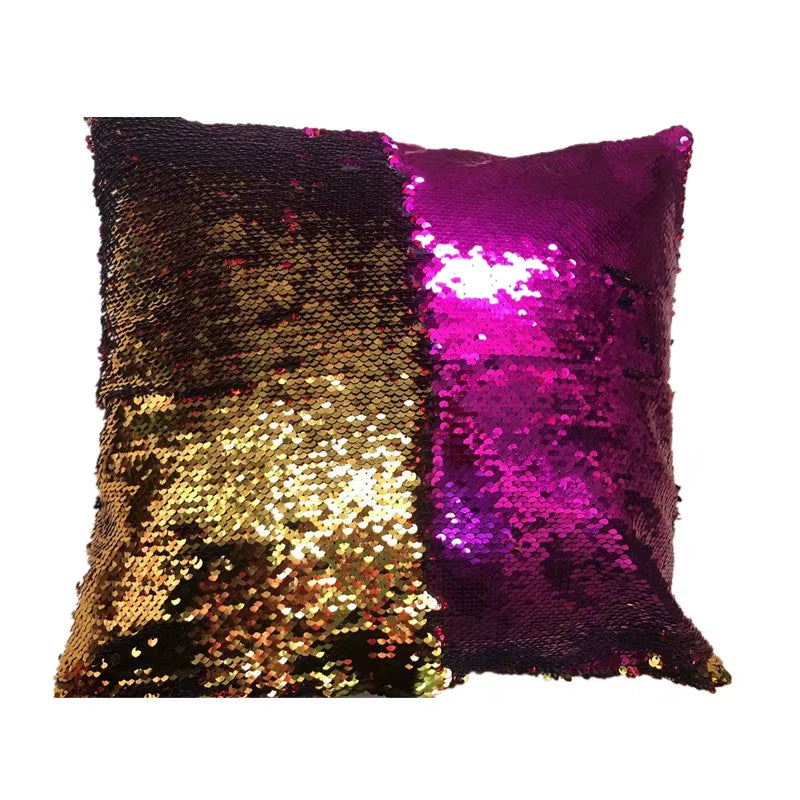 Mermaid Pillows Two Tone Sequins Throw Pillow Cushion Case DIY Case Double Sides Decorative Pillows FBE3