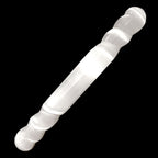 XL Polished Selenite Crystal Massage Wand 8" Spiral round Tip " CHARGE CLEANSE