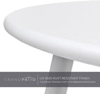 Outdoor Side Table 18-Inch round End Table Accent Table for Bistro Balcony Apartment White