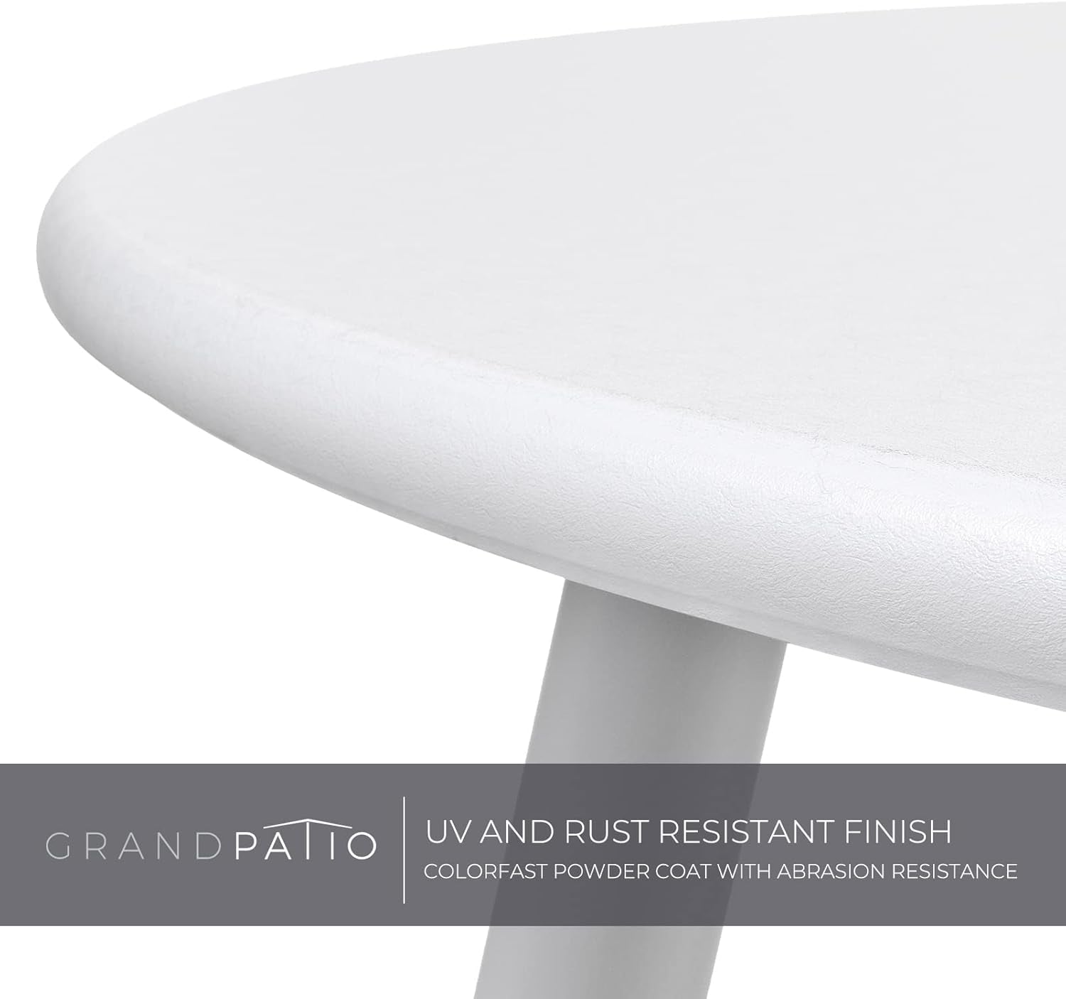 Outdoor Side Table 18-Inch round End Table Accent Table for Bistro Balcony Apartment White
