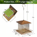 Heavy Duty Metal Bird Feeders for Outdoor Hanging, 3. 5LB Large Capacity Wild Bird Feeder