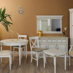 Large Wooden Hamsa Blessing for the Home - in Hebrew - Good Luck Wall Decor with Simulated Gemstones