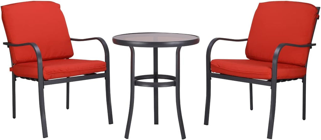 3 Pieces Outdoor Furniture,Patio Table and Chairs, Dinning Table and Chais, Patio Conversation Set, Porch Patio Set, Furniture Patio All-Weather Outdoor Patio Furniture