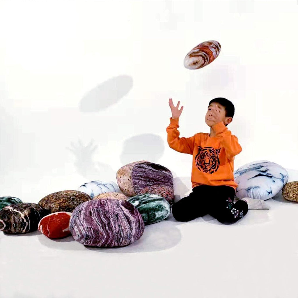 10 Pieces Set 15X15In Large Rock Pillows Cover for Kids Gaming Room Decoration Pillows Case for Bedroom Nursery Cushion Cover Christmas Tree Decoration Pillows Covers