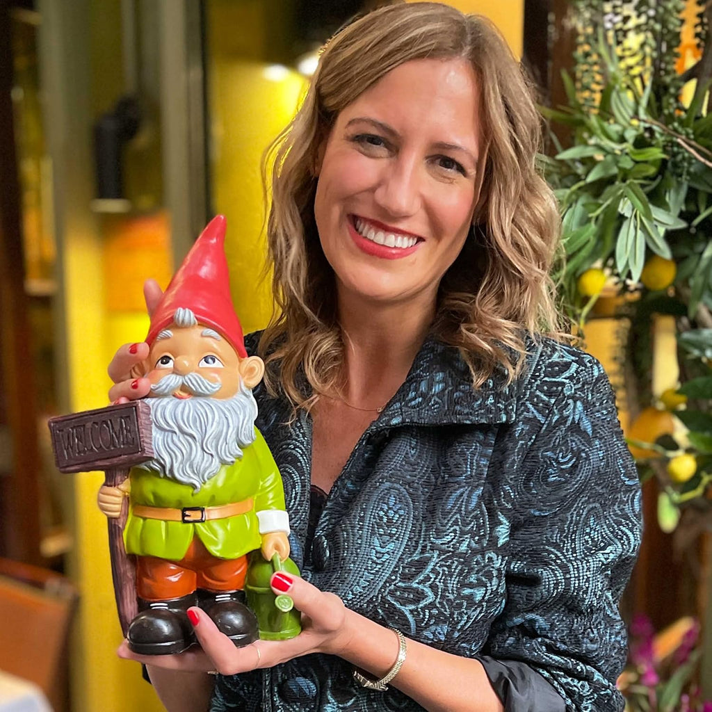 Garden Decorations - Solar Garden Statues Outdoor Clearance Large Garden Welcome Decor - Garden Gnomes Outdoor - Solar Garden Gnomes Welcome Sign Gnome Statue - Garden Nome Garden