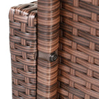 5 Pieces Patio Rattan Sofa Ottoman Furniture Set with Cushions, Patio Seating Conversation Set, Modern Patio Sofa Sectional All Weather Proof for Patio Back Deck