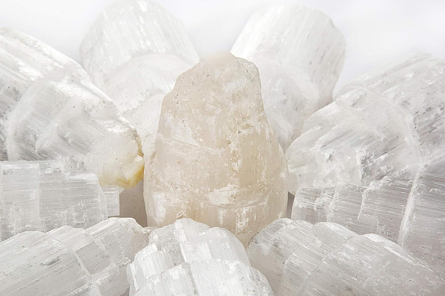 Set of 10 White Selenite Sky Tower Skyscraper Reiki Chakra Stone Crystal Healing Energy Tower 6-7Cm Tall