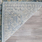 Area Rug 8X10 - Evoke Collection - Large - Light Blue & Ivory, Boho Trellis Pattern, Non-Shedding & Easy Cleaning, Ideal for Living Room, Bedroom, Office, Dining Space (EVK274C)