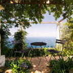 Premium Frame Patio Bistro Set, Folding Outdoor Patio Furniture Sets, 3-Piece Patio Set of Folding Patio Table and Chairs, Black