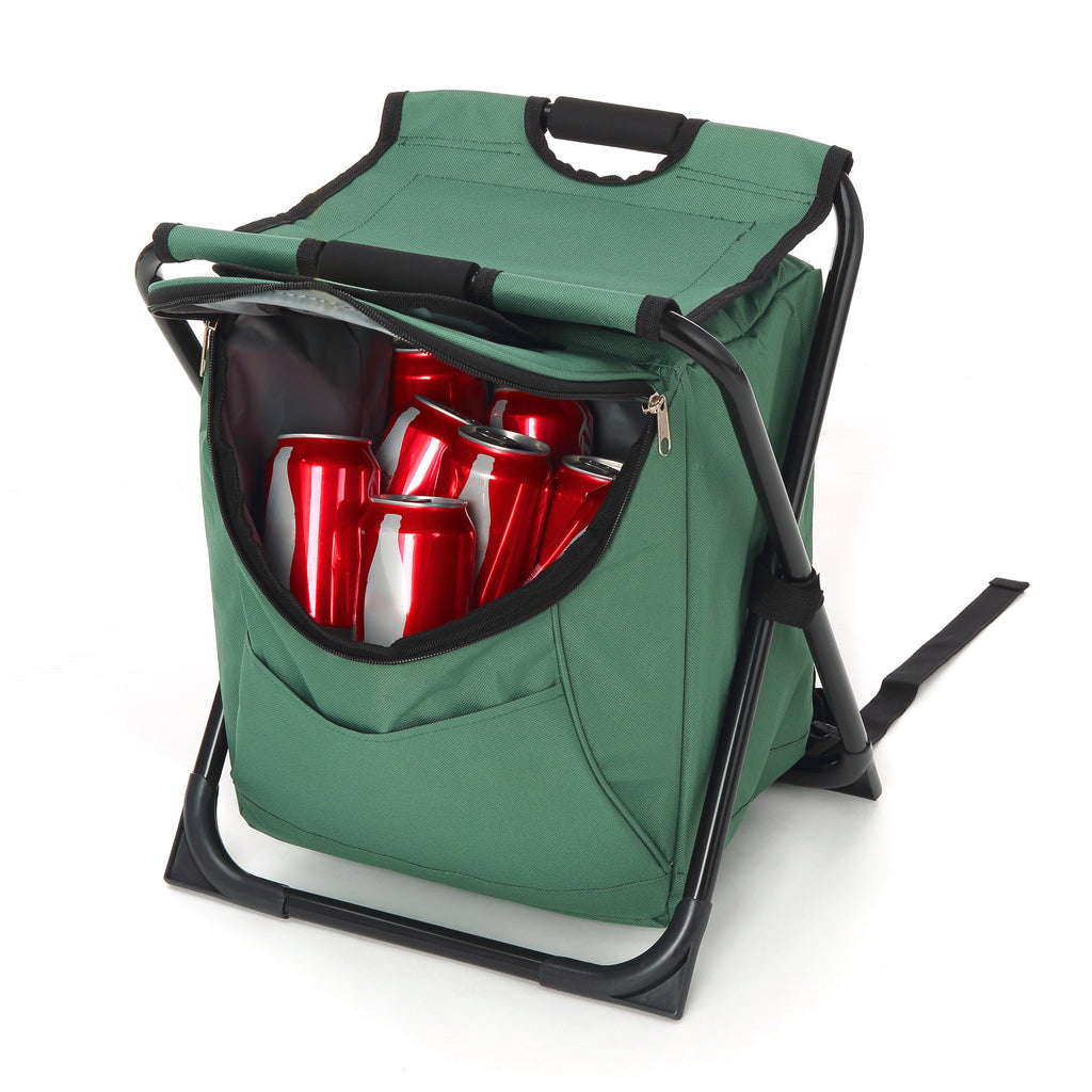 Multi-Function 3-In-1 Compact Camp Chair: Backpack, Stool & Insulated Cooler, W/ External Pockets & Storage Bag, Lightweight, Large Backpack, Fishing, Hiking, Heavy-Duty, Usa-Based