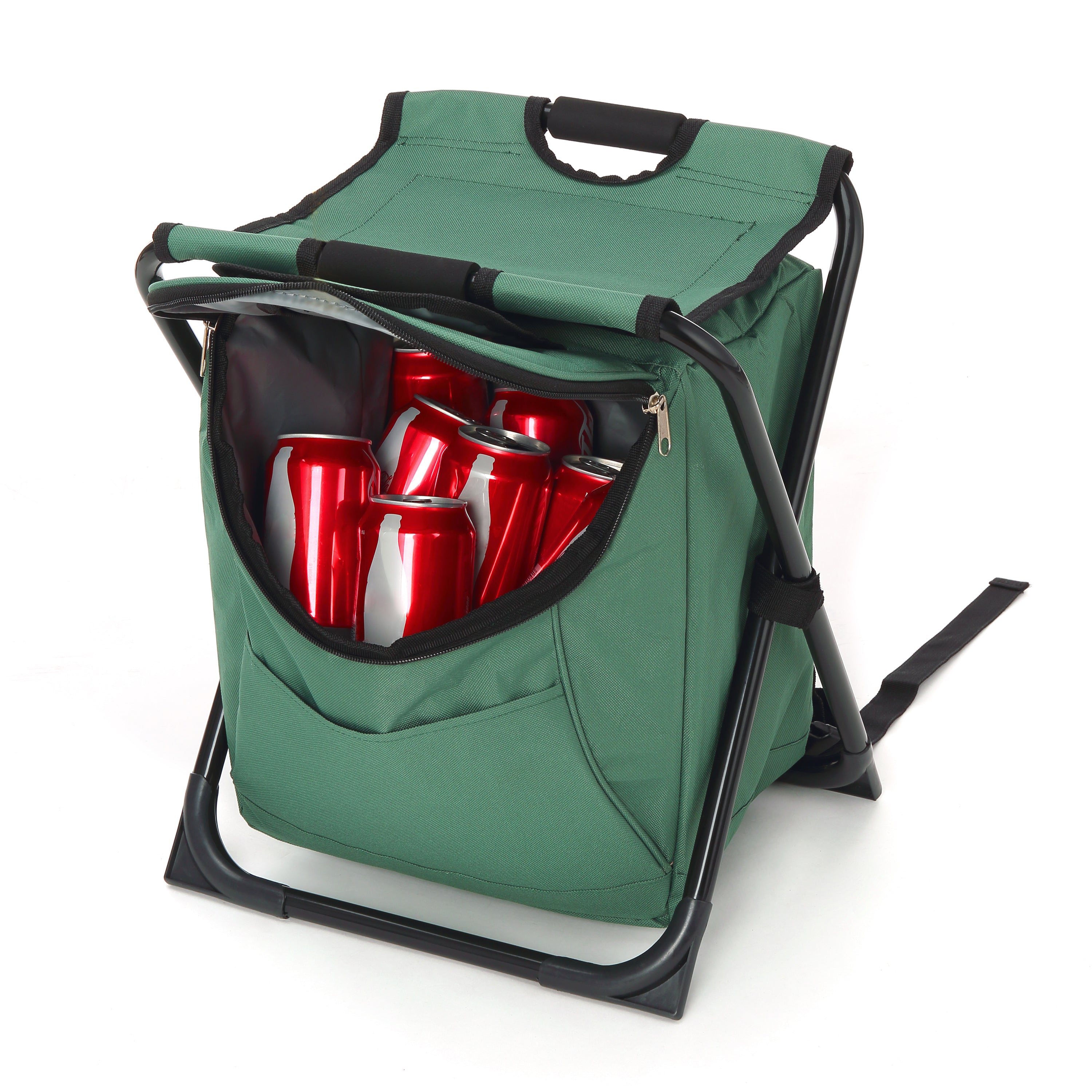 Multi-Function 3-In-1 Compact Camp Chair: Backpack, Stool & Insulated Cooler, W/ External Pockets & Storage Bag, Lightweight, Large Backpack, Fishing, Hiking, Heavy-Duty, Usa-Based