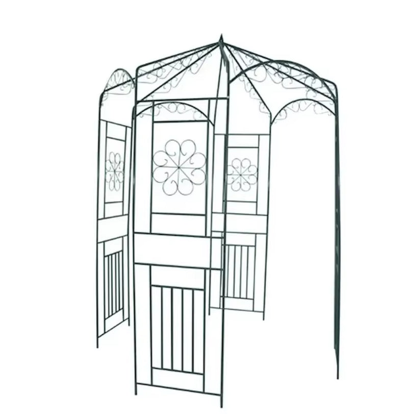 Garden Iron Garden Arch, 98.4 High X 63 Inch Wide, Garden Arbor for Various Climbing Plant, Outdoor Garden Lawn Backyard