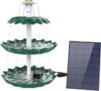 3 Tiered Bird Bath with 3W Solar Pump, DIY Solar Fountain Detachable and Suitable for Bird Bath, Garden Decoration