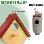 2-Pack Hummingbird House with Hemp Ropes Window View Wooden Bird Houses for outside Hummingbird Houses for Nesting