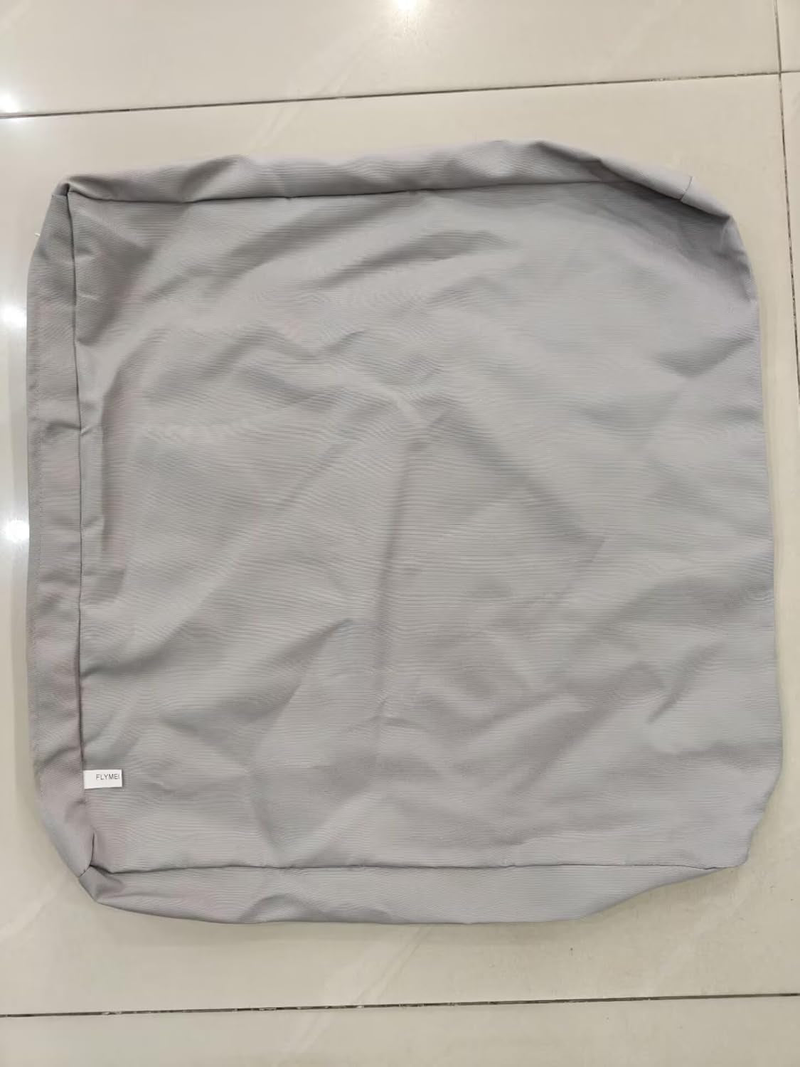 Patio Cushion Covers 24X24X4 Waterproof Outdoor Cushion Cover Replacement 4Packs Outdoor Seat Cushion Slipcover for Rattan Chair Sofa, Grey