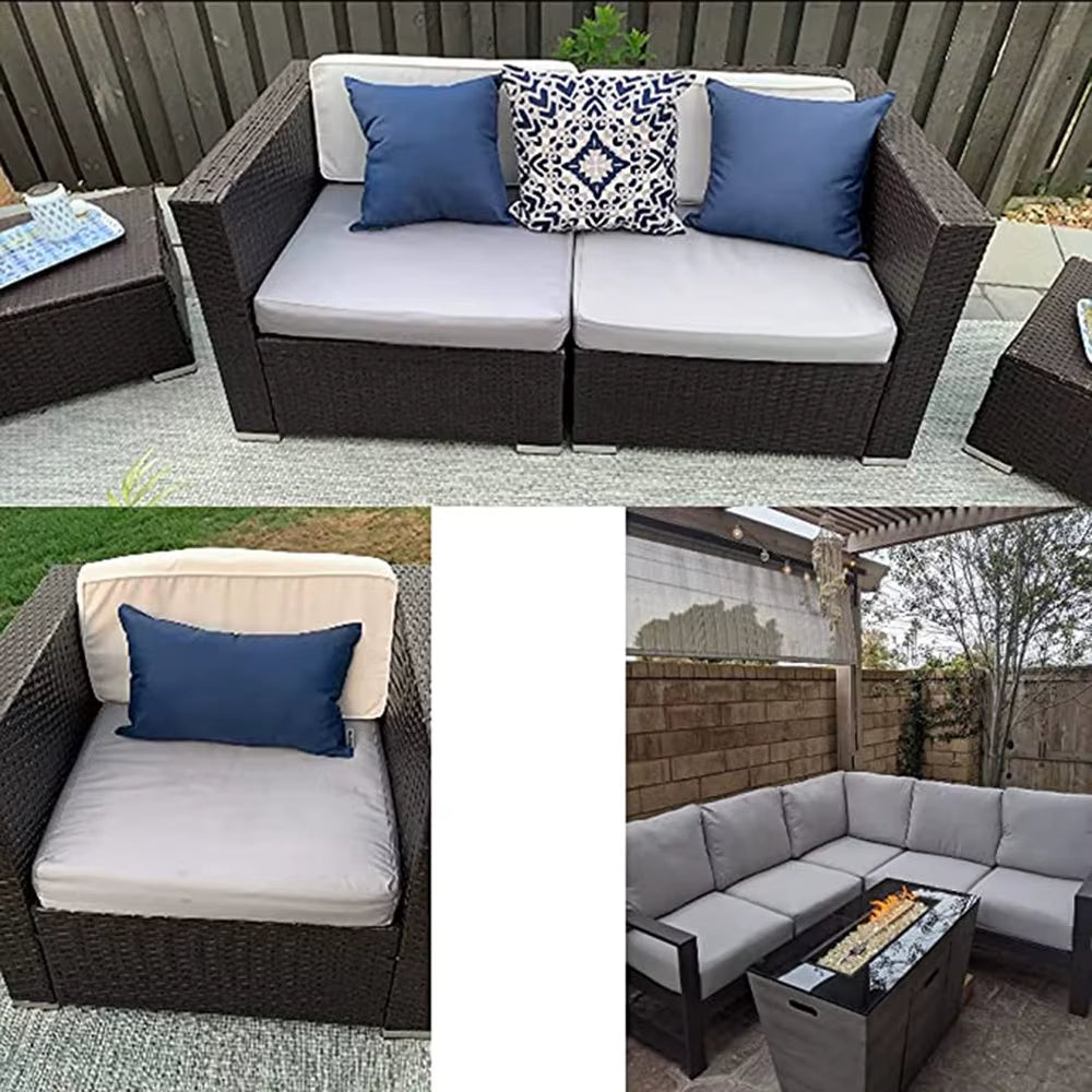 10 Size Patio Chair Seat Covers , Windproof, Water Resistant Patio Cushion Slipcovers Replacement, Patio Cushion Covers