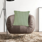 Corduroy Throw Pillows for Couch 18" X 18" Soft Plush Striped Square Pillow Indoor Decor Pillows for Sofa Couch Living Room Decoration, Throw Pillows under 10$, 1 Pack, Cream White