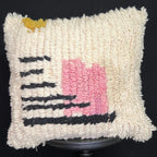 Handmade Berber Wool Pillow: Modern Bohemian Cushion (40X40 Cm)