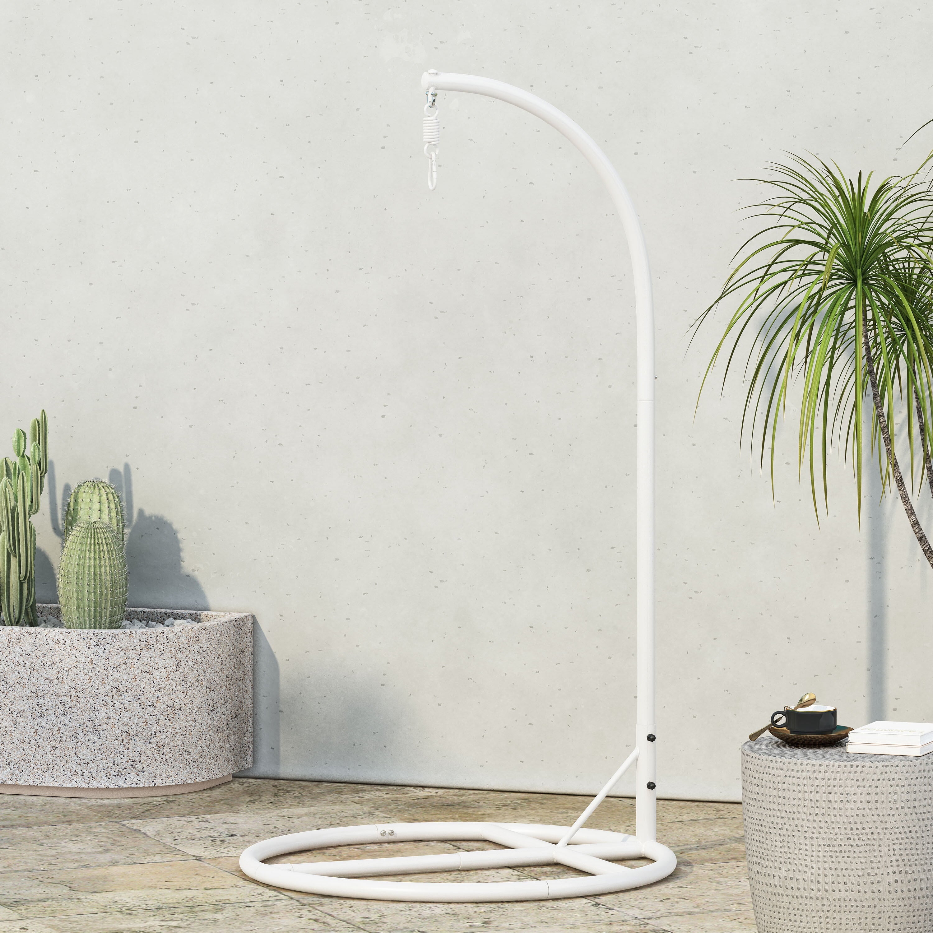 Hanging Chair Bottom White Iron Garden & Outdoor Outdoor & Patio Furniture Patio Furniture Sets